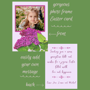 Pretty Spring Lilacs Photo Happy Easter Holiday Card