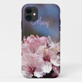 pretty spring pink cherry blossom in blue sky Case-Mate iPhone case