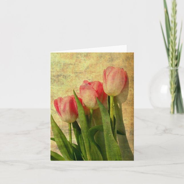 Pretty Spring Tulips Notecards (Front)