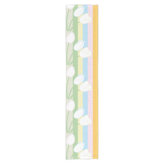 Pretty Spring Tulips Short Table Runner