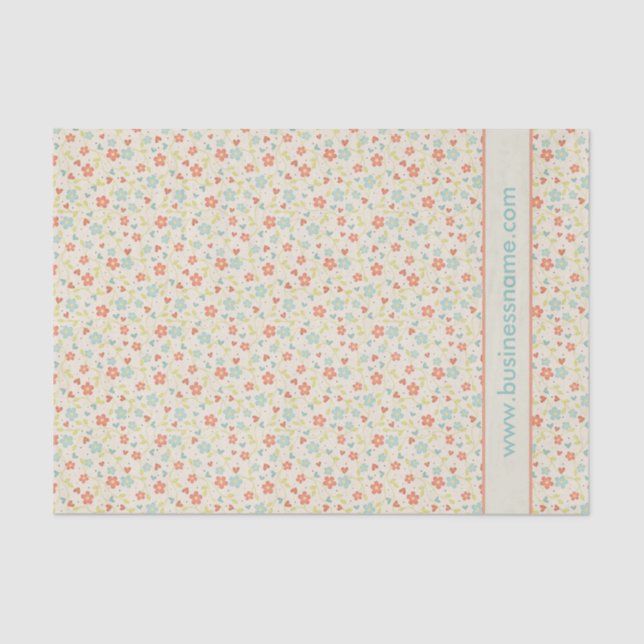 Pretty Spring Vintage Floral Tissue Paper (Front)