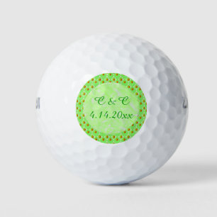 Pretty Spring Wedding Apple blossom and Apples Golf Balls