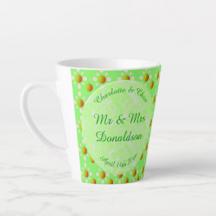 Pretty Spring Wedding Apple blossom and Apples Latte Mug