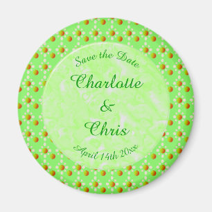 Pretty Spring Wedding Apple blossom and Apples Magnet