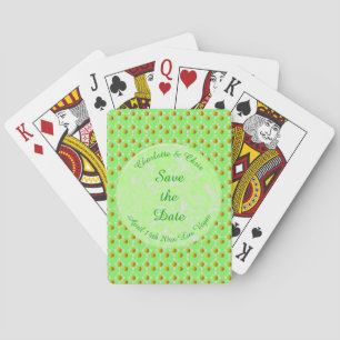 Pretty Spring Wedding Apple blossom and Apples Playing Cards