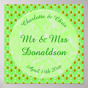 Pretty Spring Wedding Apple blossom and Apples Poster