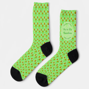 Pretty Spring Wedding Apple blossom and Apples Socks