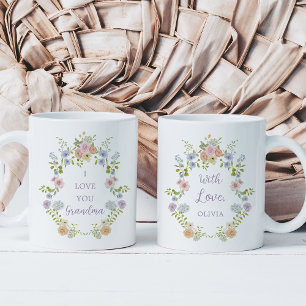 Pretty Spring Wildflowers Love You Grandma Coffee Mug