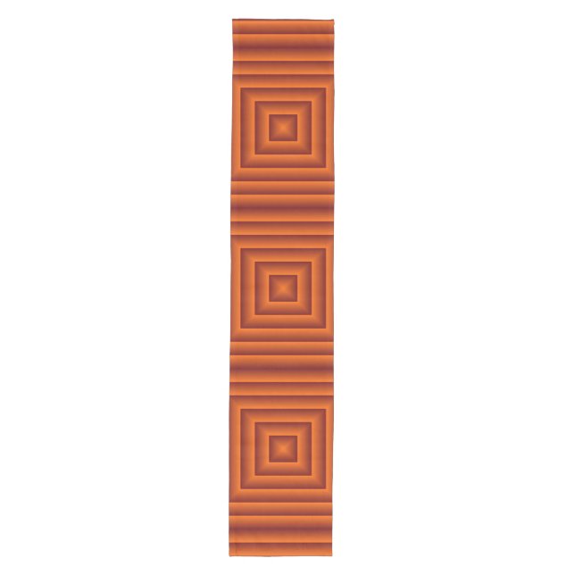 Pretty Squares red orange + your idea Medium Table Runner (Front)