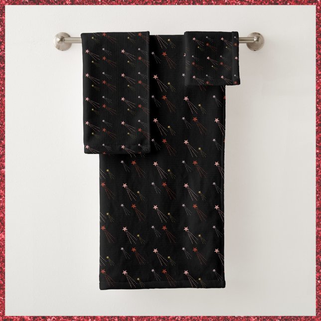 Pretty Starry Night Bath Towel Set (Bookmark my store! https://www.zazzle.com/store/capricepetit)
