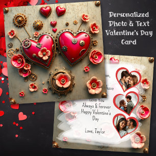 Pretty Steampunk Valentine's Day   Photo Template