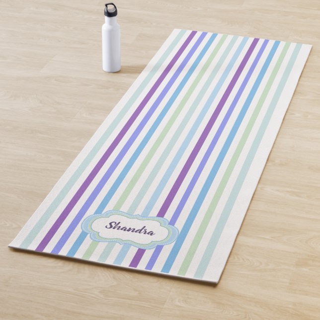 Pretty Striped Yoga Mat (In Situ)