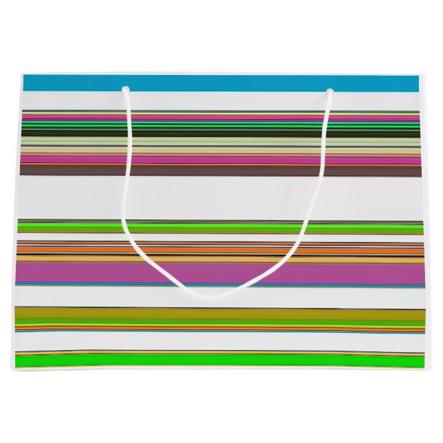 PRETTY STRIPES LARGE GIFT BAG (Front)