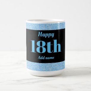 Pretty stylish personalised birthday mug gift 18th