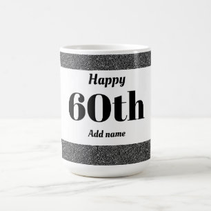 Pretty stylish personalised birthday mug gift 60th