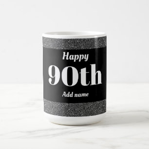 Pretty stylish personalised birthday mug gift 90th