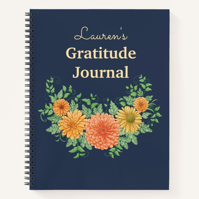 Pretty Summer Flowers Gratitude Journal (Front)