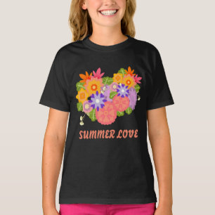Pretty Summer Love Flower Bright Bloom Garden T-Shirt