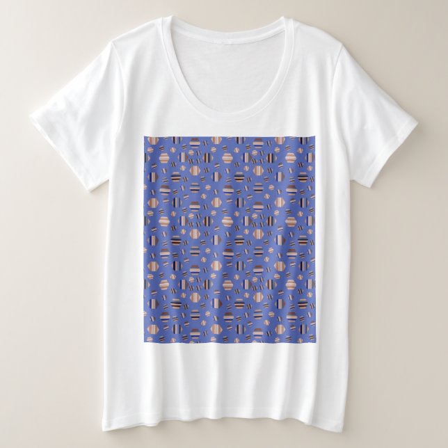 Pretty Summer Pattern Plus Size T-Shirt (Design Front)