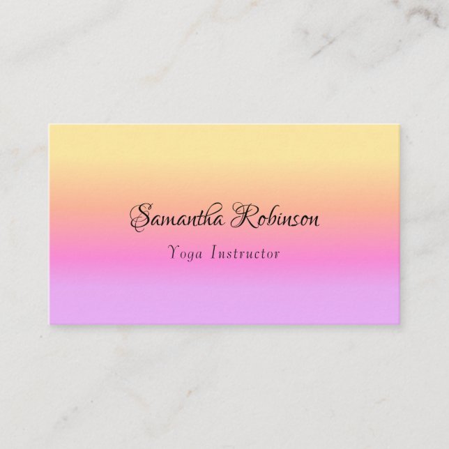 Pretty Summer Sunrise Design Business Card (Front)