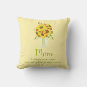 Pretty Sunflower Bouquet for Mum Cushion