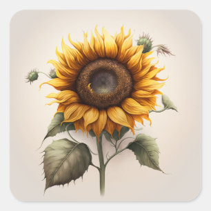 Pretty Sunflower Stickers