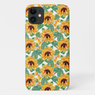 Pretty Sunflowers Yellow & Green Pattern Case-Mate iPhone Case