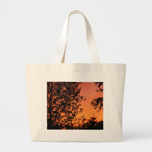 Pretty Sunset Large Tote Bag (Front)