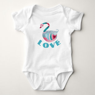 Pretty Swan Colourful LOVE baby one-piece bodysuit