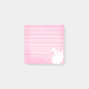 Pretty Swan Delicate Post-It Notes