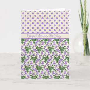 Pretty Sweet Violets, February Birthday Card