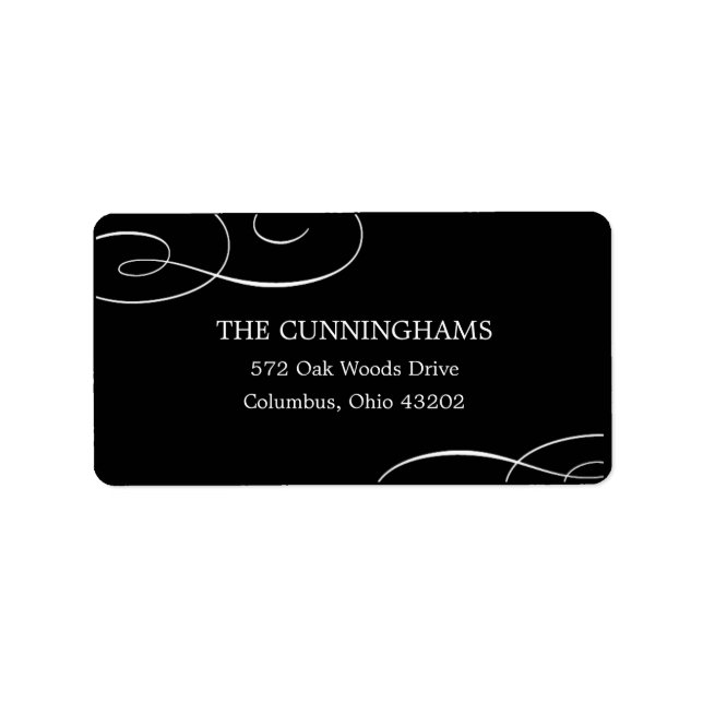 Pretty Swirls Address Labels (Front)