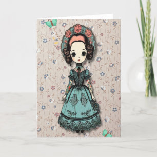 Pretty Tattooed Girl Card with No Text