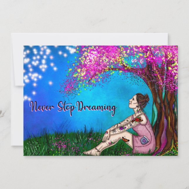 Pretty Tattooed Girl under a Magical Tree (Front)