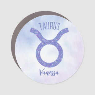 Pretty Taurus Astrology Sign Personalised Purple