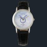 Pretty Taurus Astrology Sign Personalised Watch<br><div class="desc">This pretty,  personalised purple and lavender Taurus watch features your astrological sign from the Zodiac in a beautiful sparkle like the constellations. Customise this cute astrology symbol wristwatch gift with your name in beautiful cursive script for someone with a late April or early May birthday.</div>