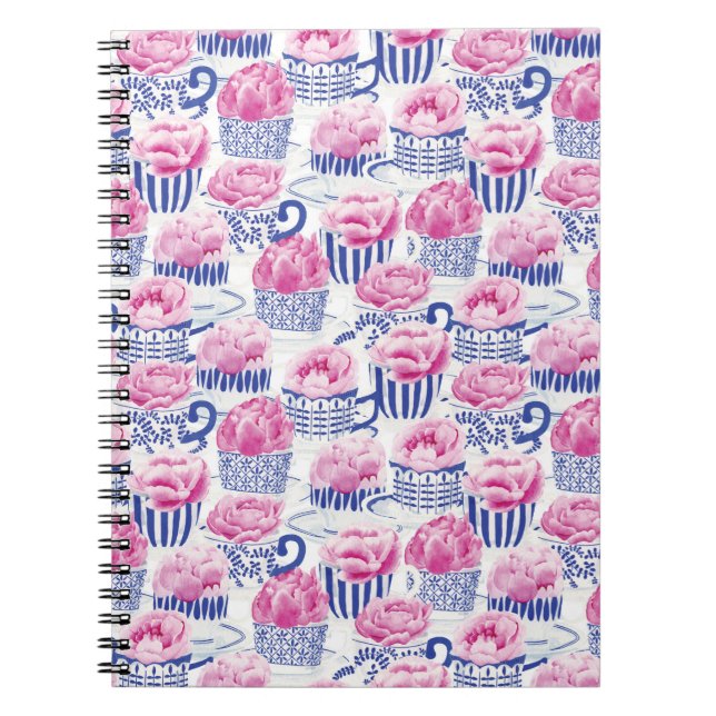 Pretty Tea Spiral Notebook (Front)