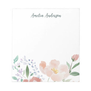 Pretty Teacher Romantic flowers Notepad