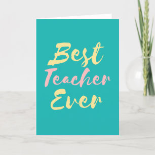 Pretty Teacher's Day Card in Pastel Colours