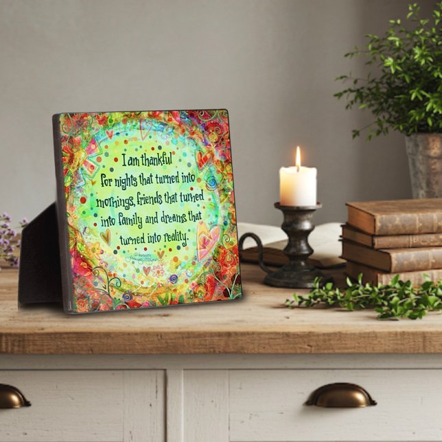 Pretty Thankful for the Mornings Quote Inspirivity Plaque (Creator Uploaded)