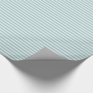 Pretty Thin Mint and White Stripes Wrapping Paper