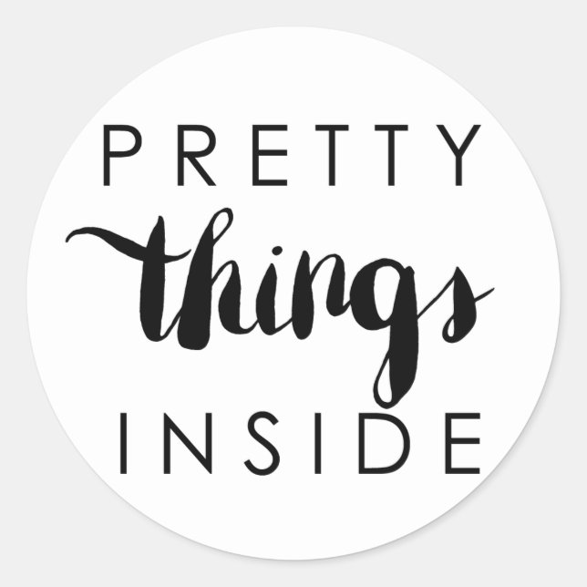 Pretty Things Inside Classic Round Sticker (Front)
