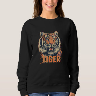 Pretty Tiger Face for Wild Cats Lovers Sweatshirt