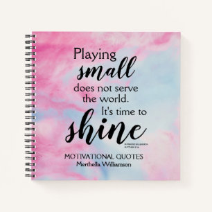Pretty TIME TO SHINE Personalised Motivational Notebook
