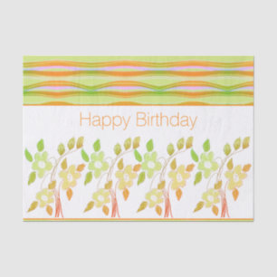 Pretty Tissue Personalise Happy Birthday Paper