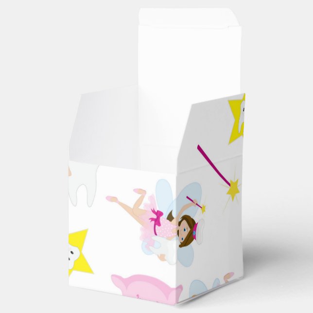 Pretty Tooth Fairy Magic Wand White Teeth Favour Box (Opened)
