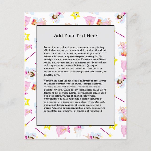 Pretty Tooth Fairy Magic Wand White Teeth Flyer (Front)