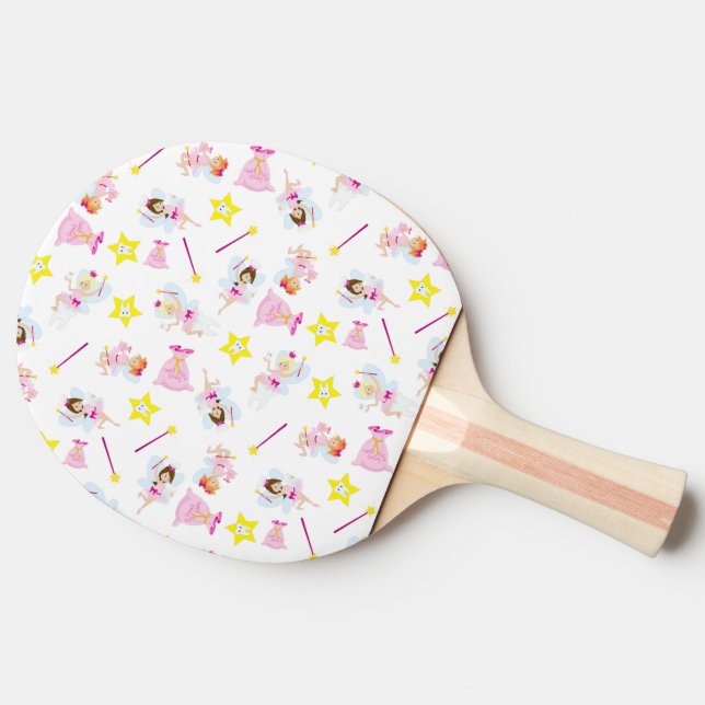 Pretty Tooth Fairy Magic Wand White Teeth Ping Pong Paddle (Side)