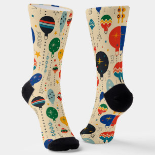 Pretty traditional lovely ornament Beige  Socks