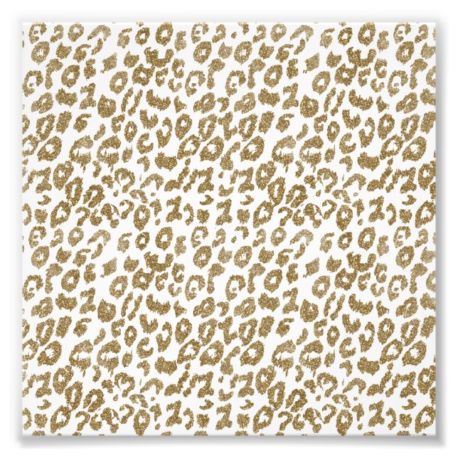 Pretty Trendy Leopard Print Gold Glitter (Front)
